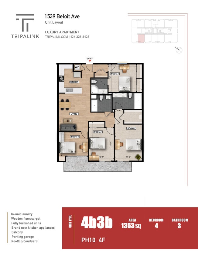 Floor Plan - Unit PH10