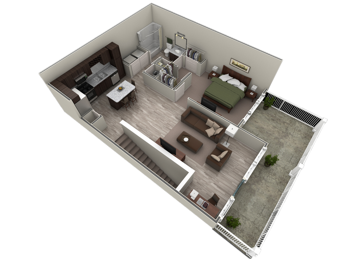 Floor Plan - 1 BR Designer Overlook