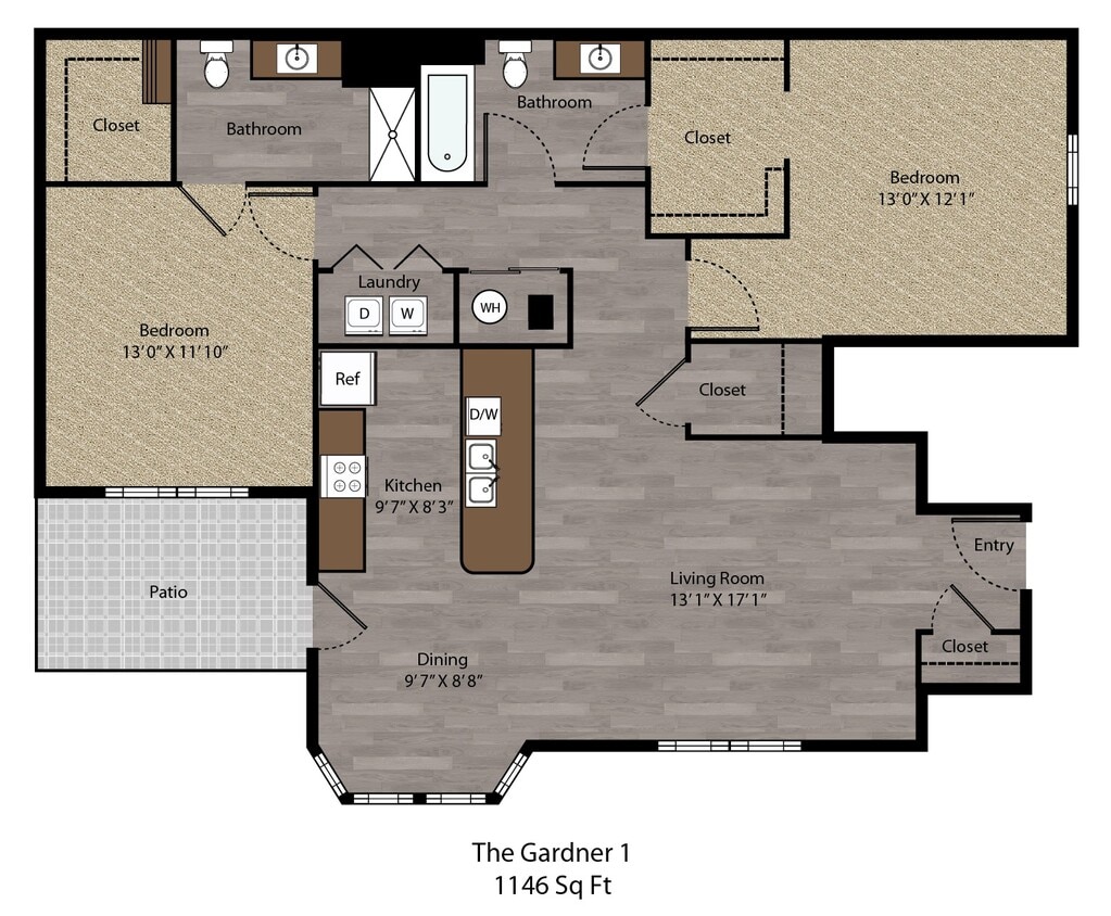 Floor Plan - The Gardner 1