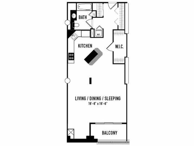 Floorplan C - Studio C With Balcony