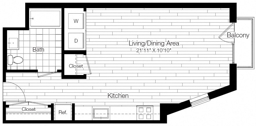 Floor Plan - Studio-S1-Type A