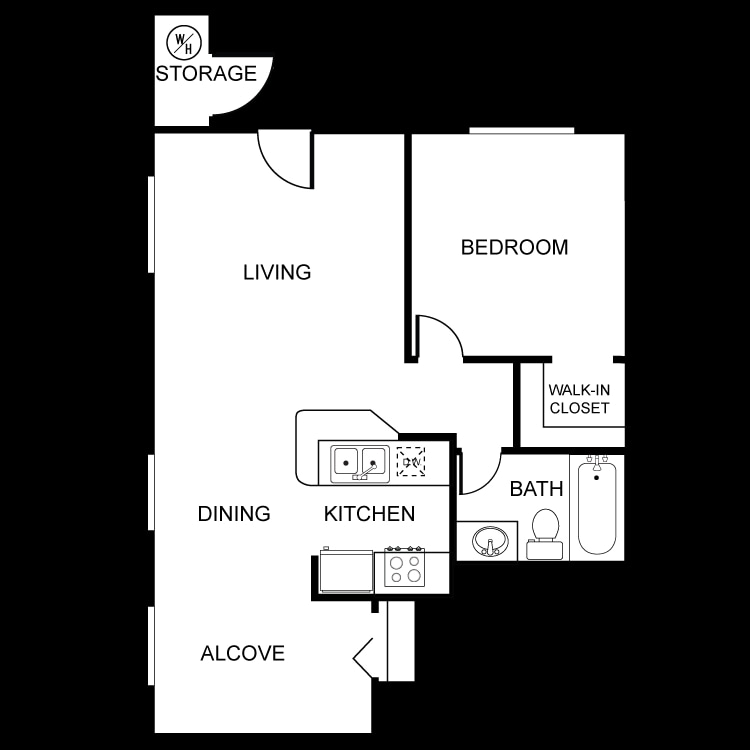 1 BR/1 BA - 1X1