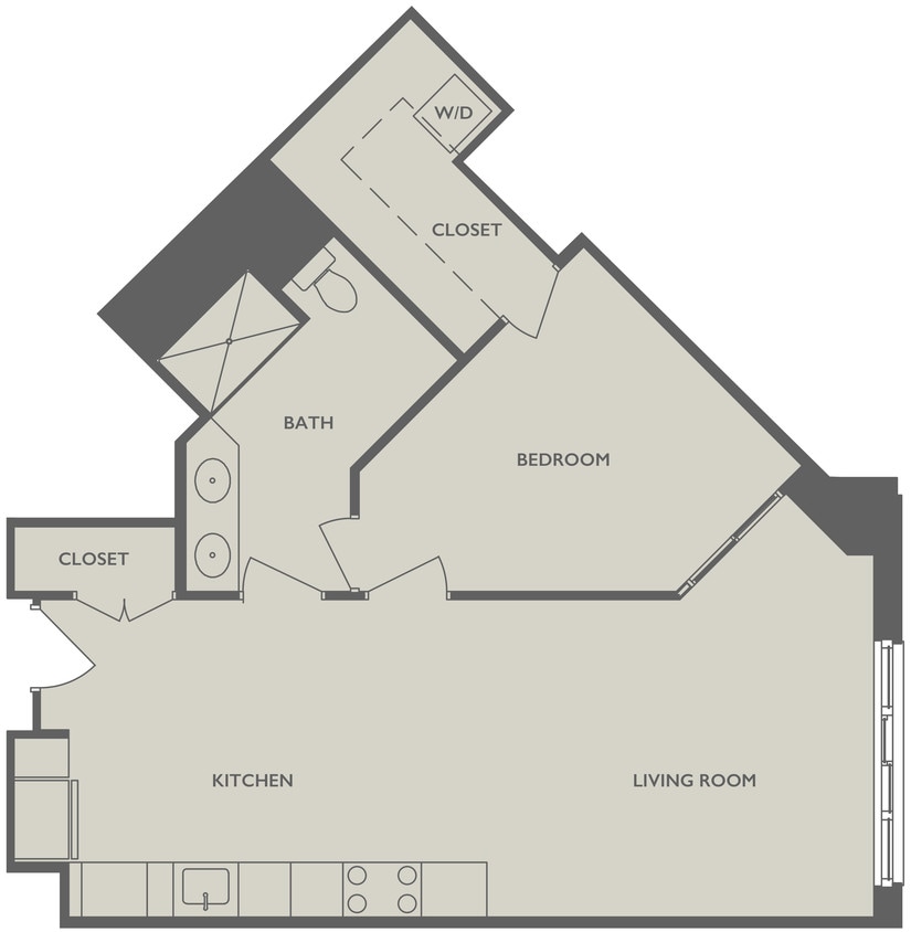Floor Plan - One Bedroom A