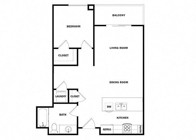 Floor Plan - 1x1 D