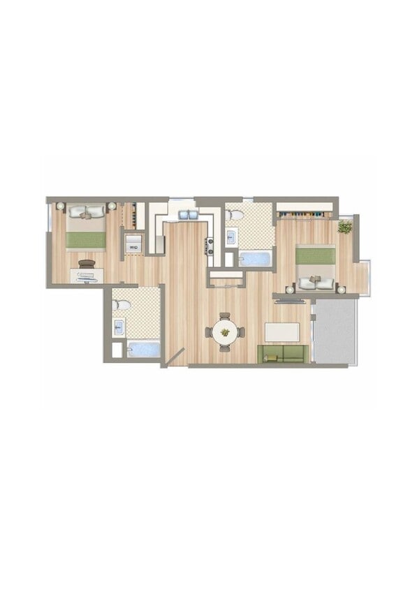 2b2b-A, 778-843 sq, 2x2 - 2 Bed/2 Bath