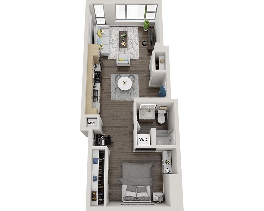 Floor Plan - One Bedroom A1H