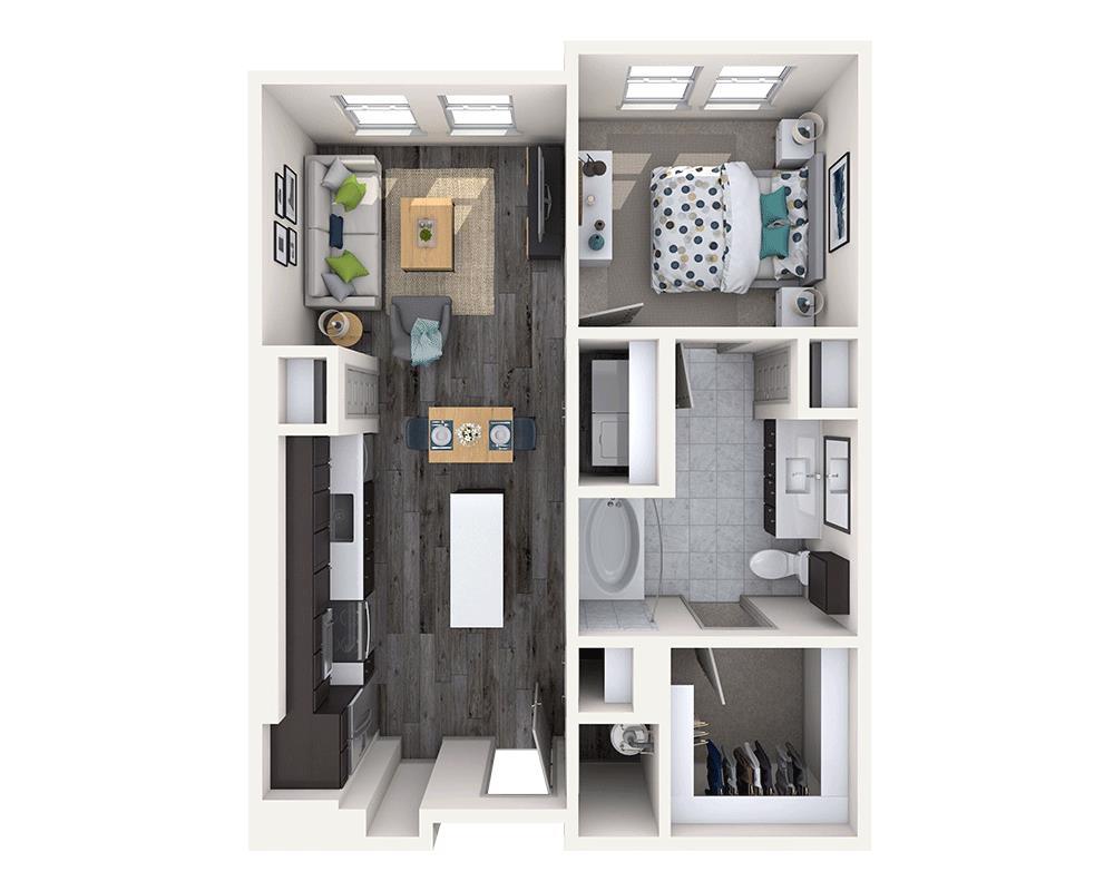 Floor Plan - One Bedroom A1C