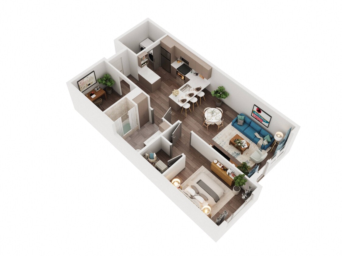 Floor Plan - One Bedroom Den 4A