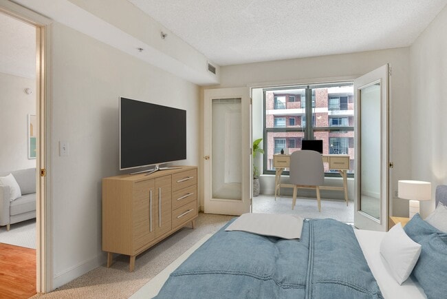 Bedroom (virtually staged) - West End Residences
