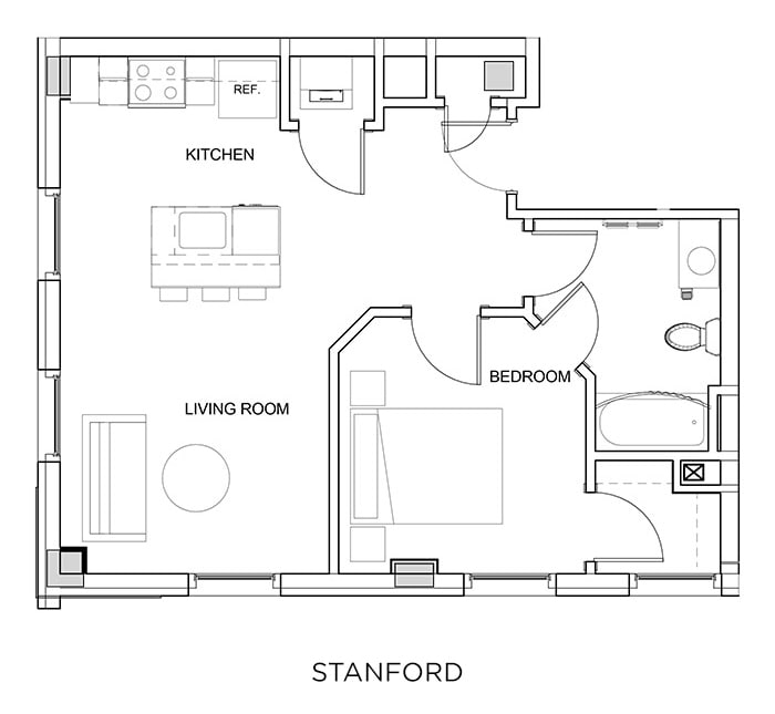 Stanford | 1 Bedroom - Stanford