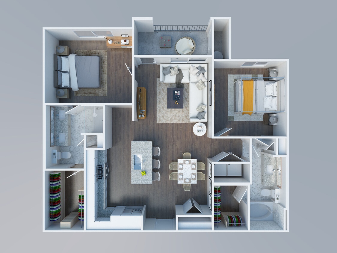 Floor Plan - 2 Bed 2 Bath