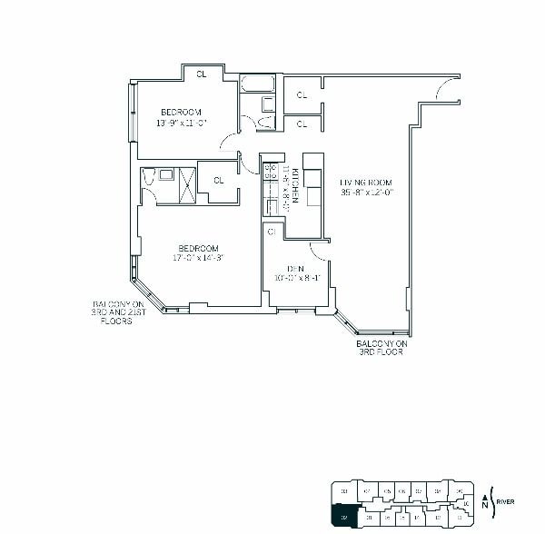 Floor Plan - WATERSIDE SQUARE SOUTH - 3 Bedrooms Two Bathroom