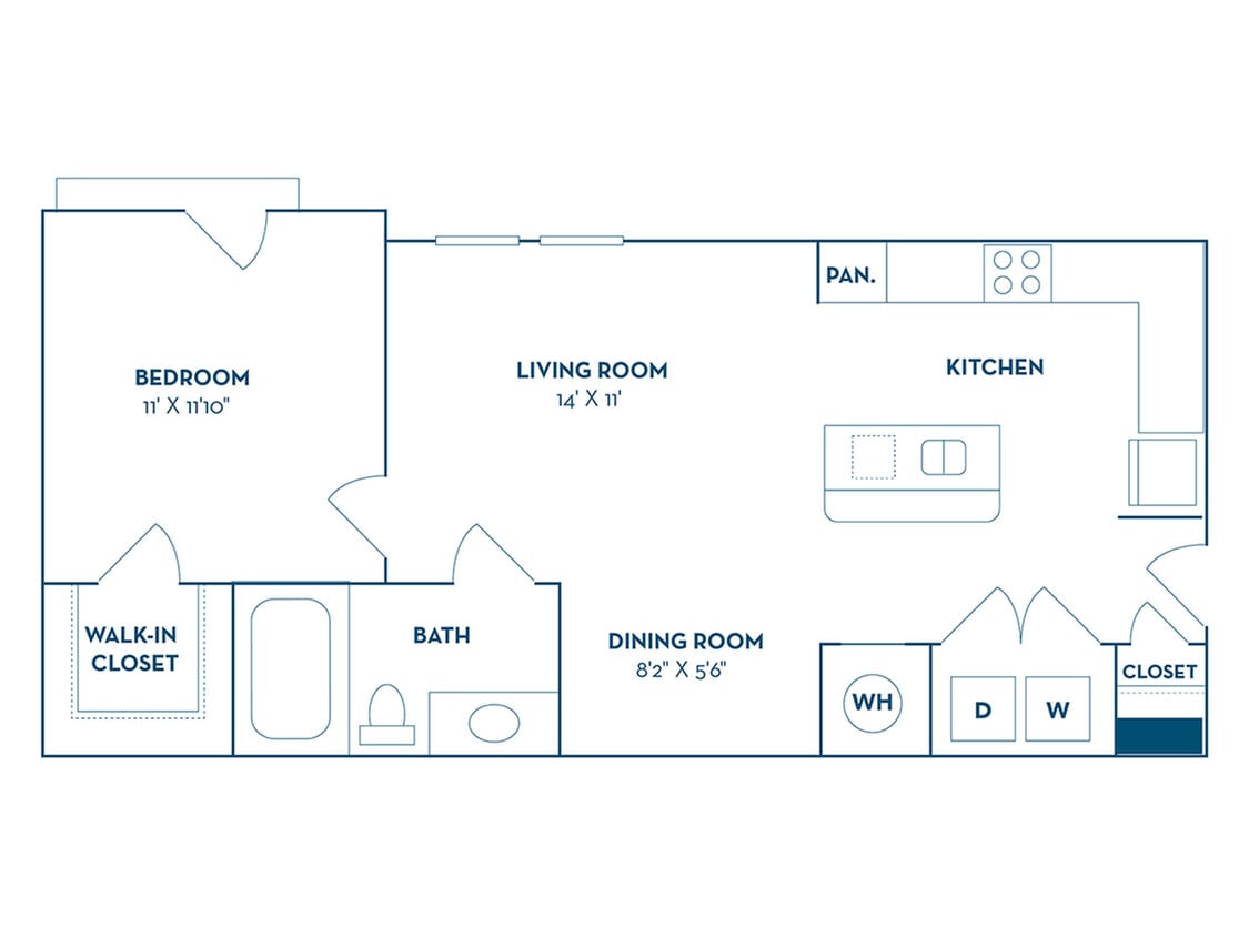1 Bedroom | 1 Bath | 665 SF - A1