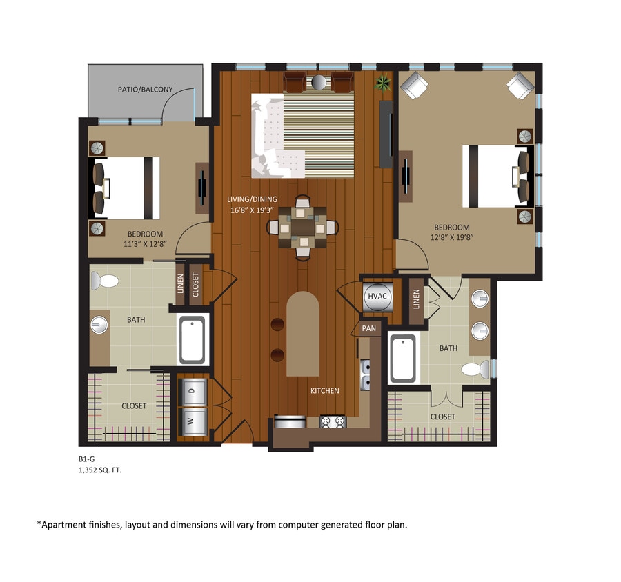 Floor Plan - B1-G Accessible Unit