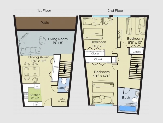 3BR Townhome - Dog Friendly 3 Bedroom Townhouse