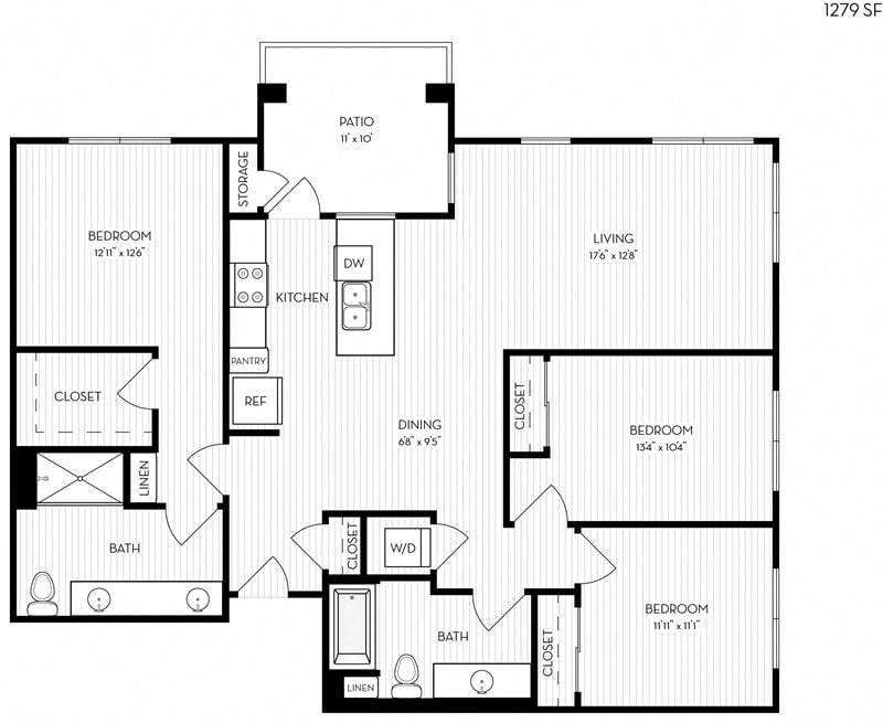 Floor Plan - Revela Floorplan 3-2B-3