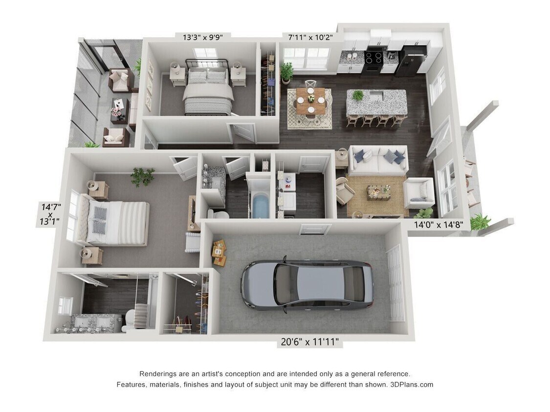 Floor Plan - Two Bedroom Flat
