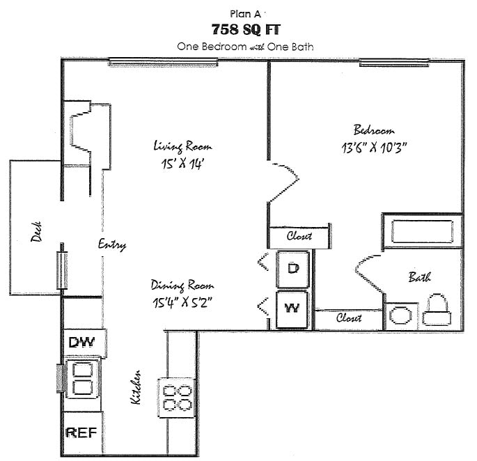 1BR/1BA - Brook 1x1A