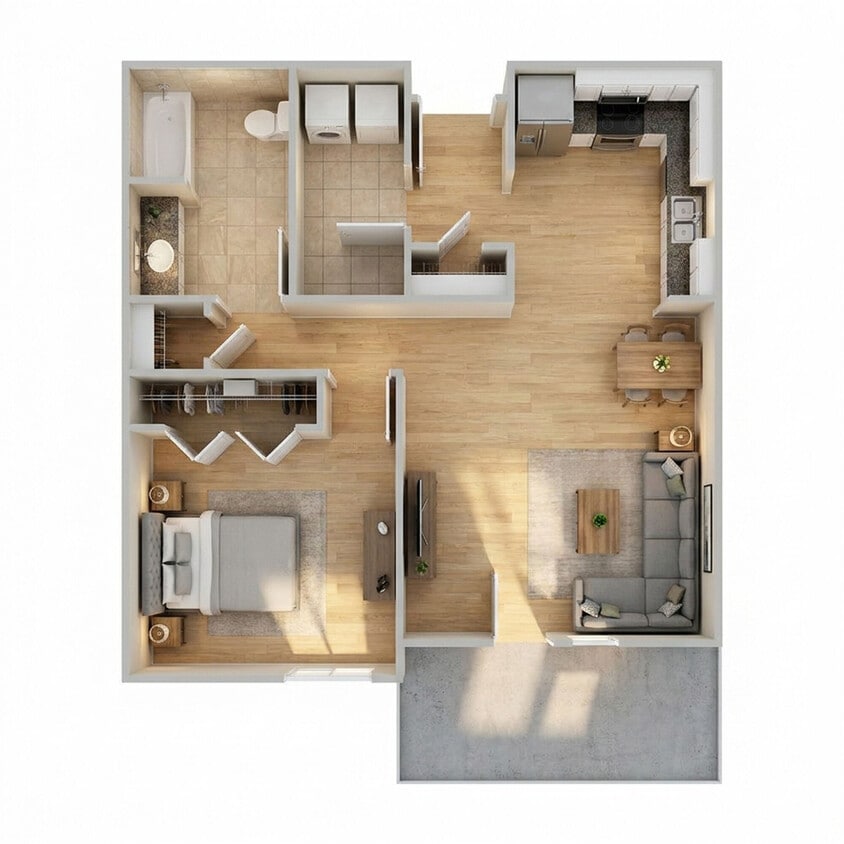 Floor Plan - One Bedroom