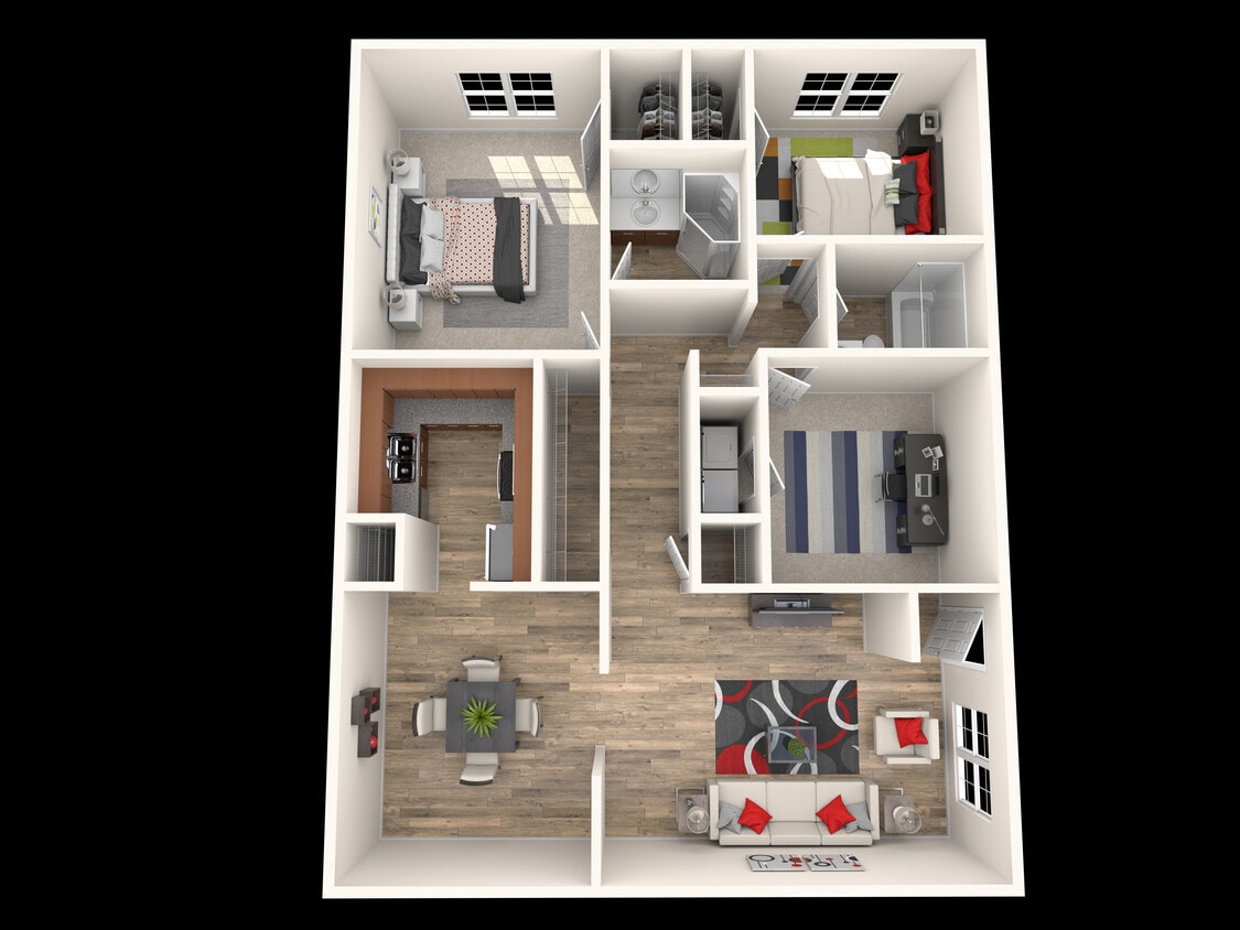 Floor Plan - 3 Bed, 2 Bath