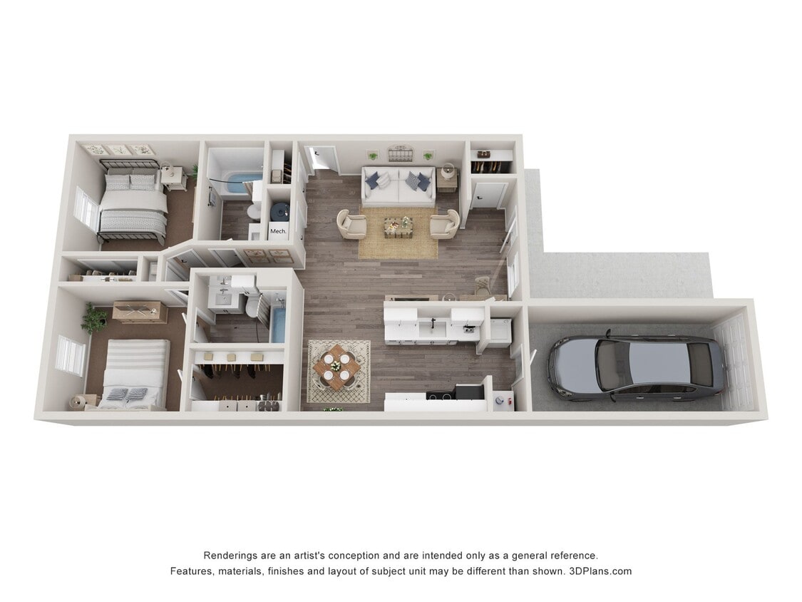 Floor Plan - 2 Bedrooms