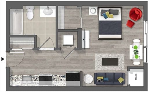 Floor Plan - Studio | Classic