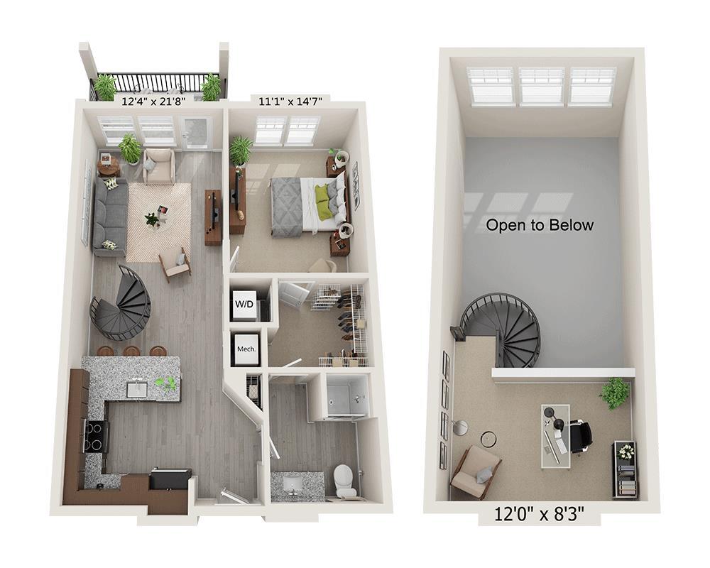 Floor Plan - One Bedroom A1CL