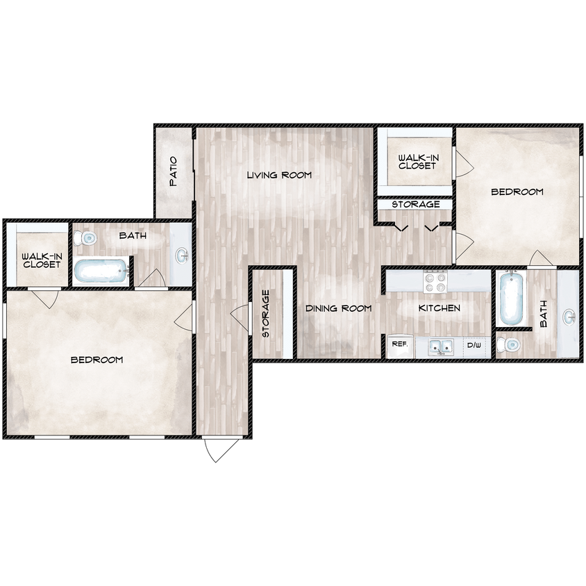 B1.png - Two Bedroom