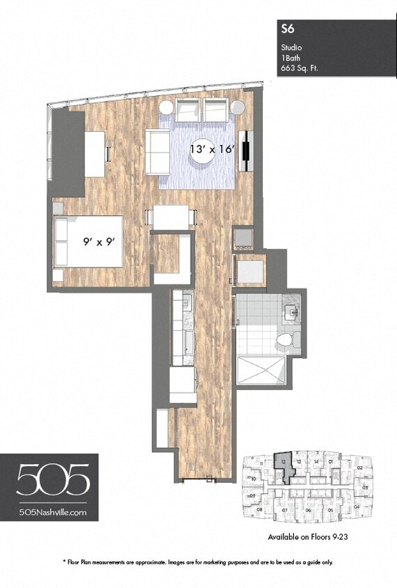 Floor Plan - 505 Studio Stack 12