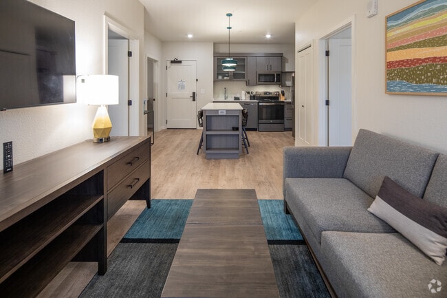 2BR, 1BA - 750SF - Living Room - Waterwalk Huntsville