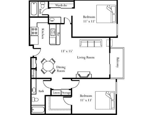 2BR/2BA - 2BR/2BA
