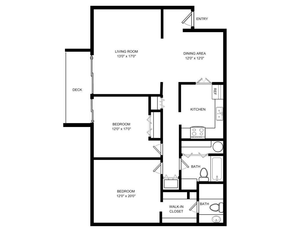B2 - 2 Bedroom 2 Bath
