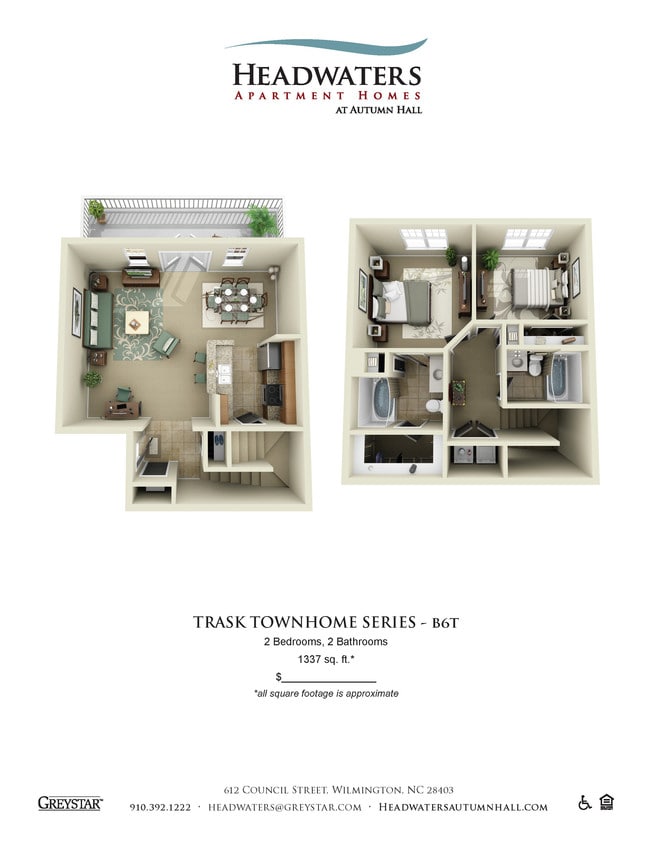 Floor Plan - 2 Bedroom 2 Bath