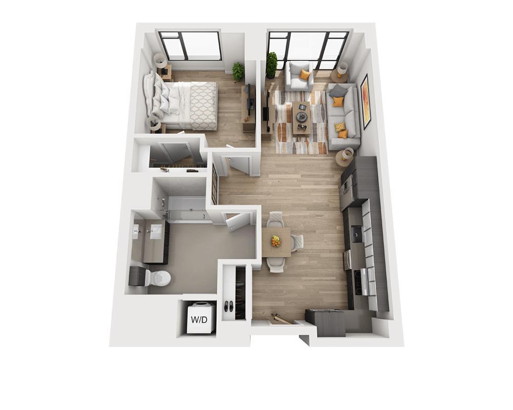 Floor Plan - One Bedroom A1AI
