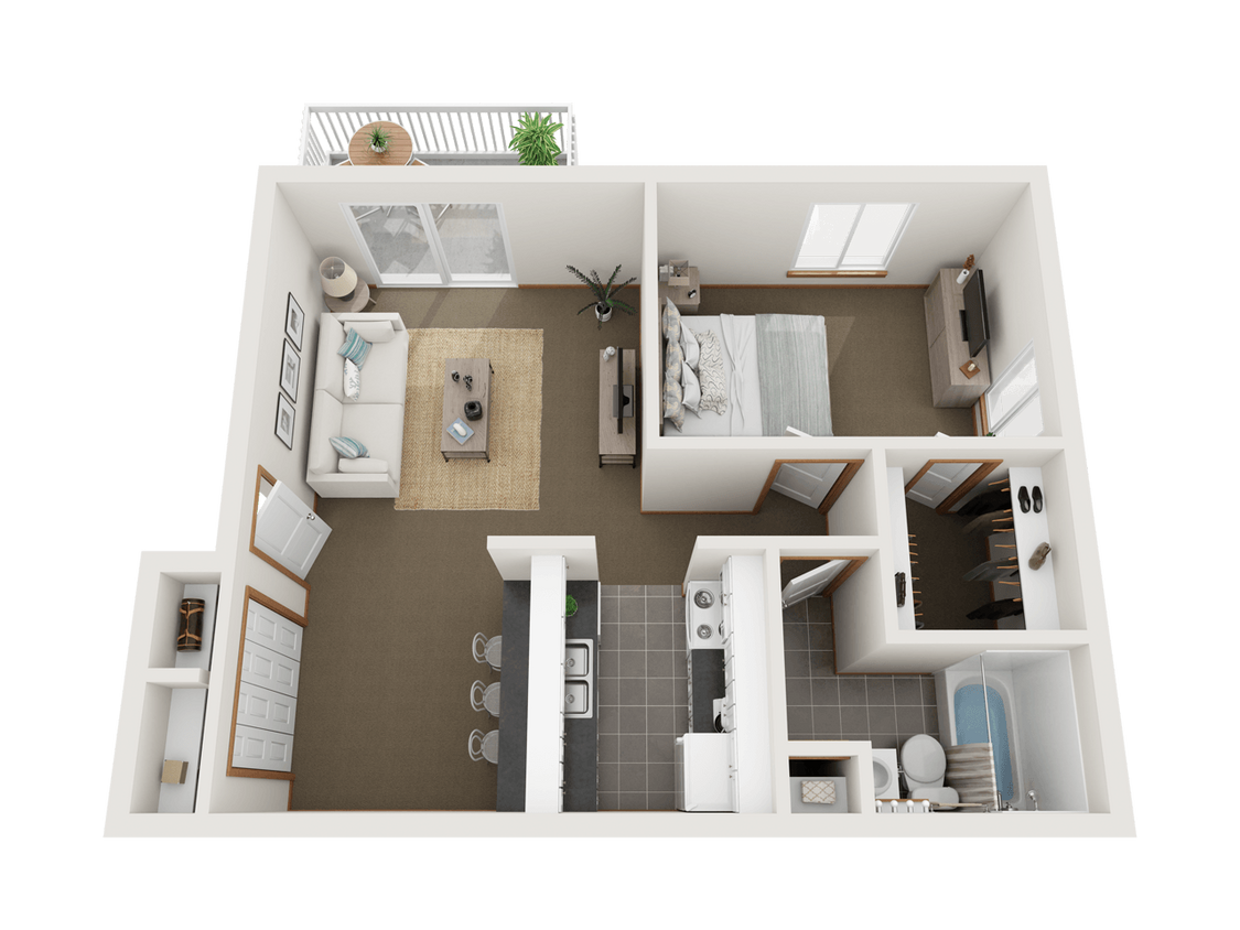 Floor Plan - One Bedroom
