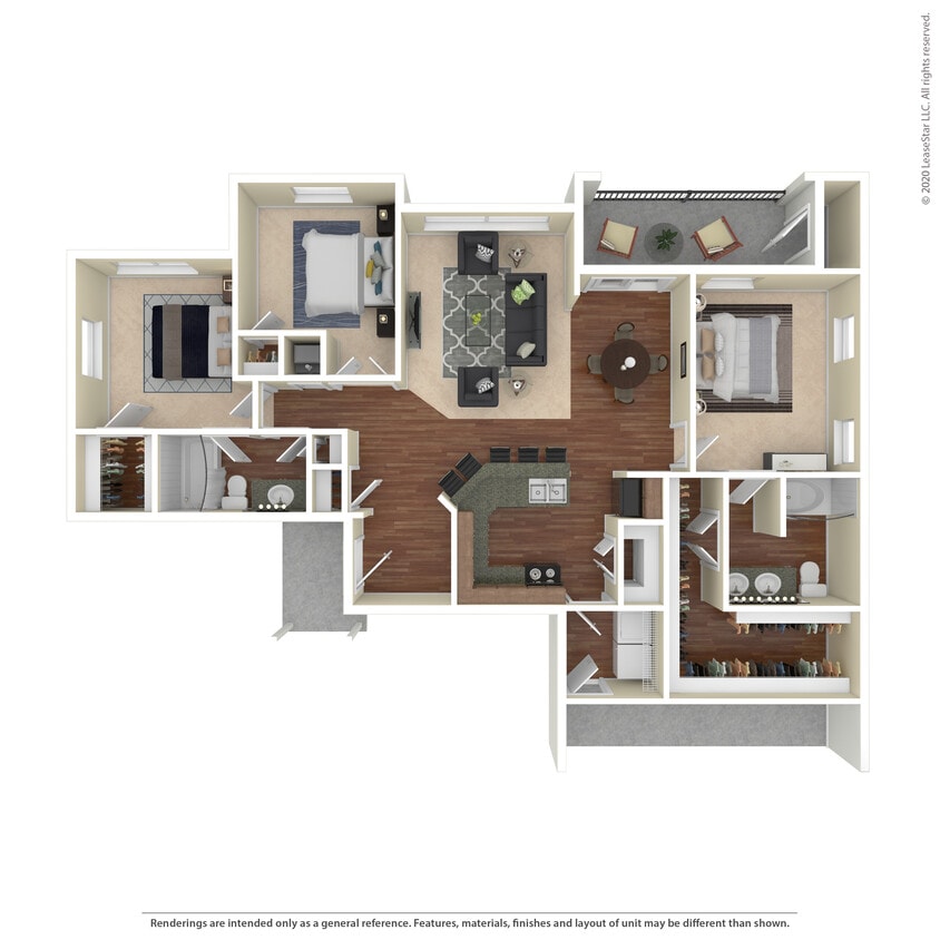 Floor Plan - 3 Bed 2 Bath 1644 SqFt (1509 Net)