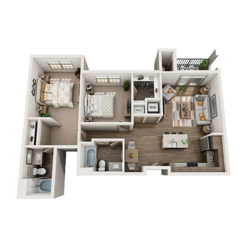 2 Bed/2 Bath - 2 Bed/2 Bath