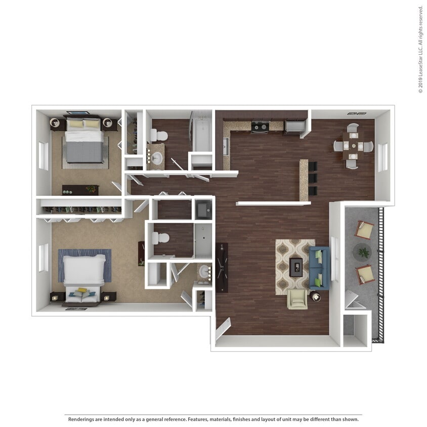 Floor Plan - Dorsay - 2x2