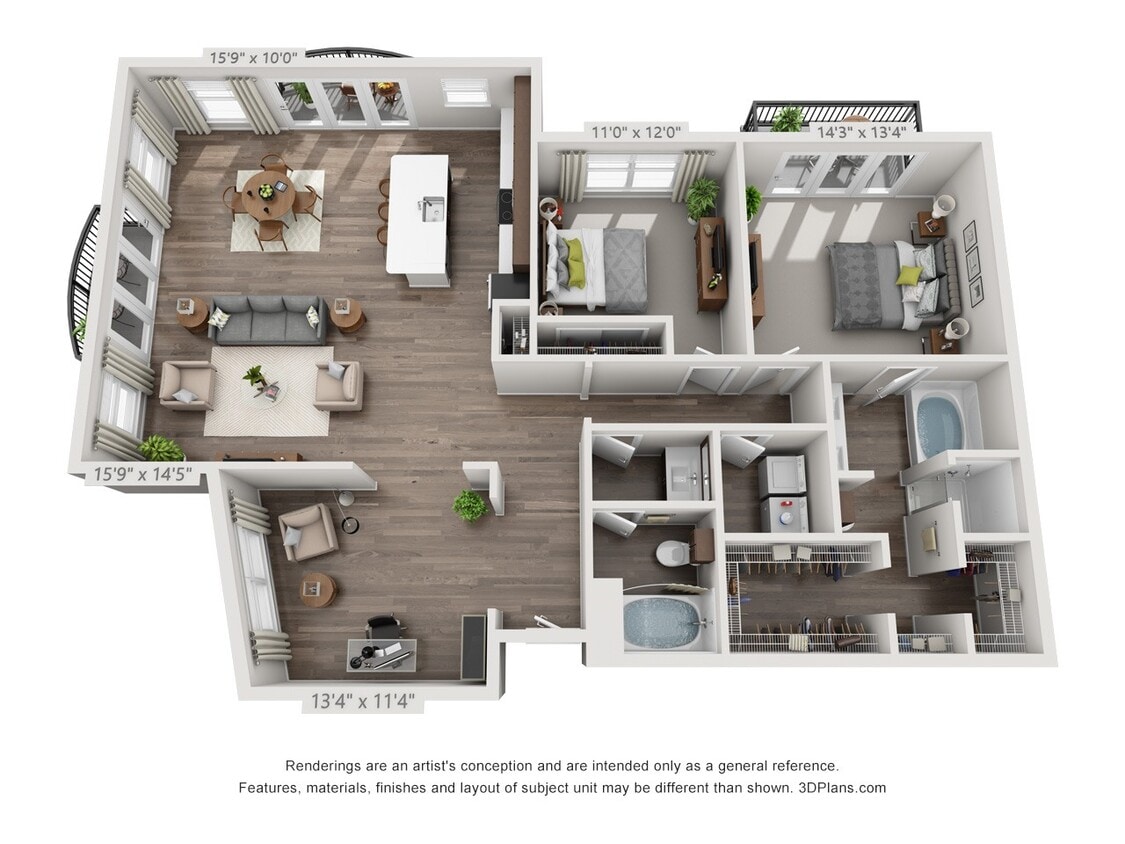 Floor Plan - Arbor Hills 2BS4