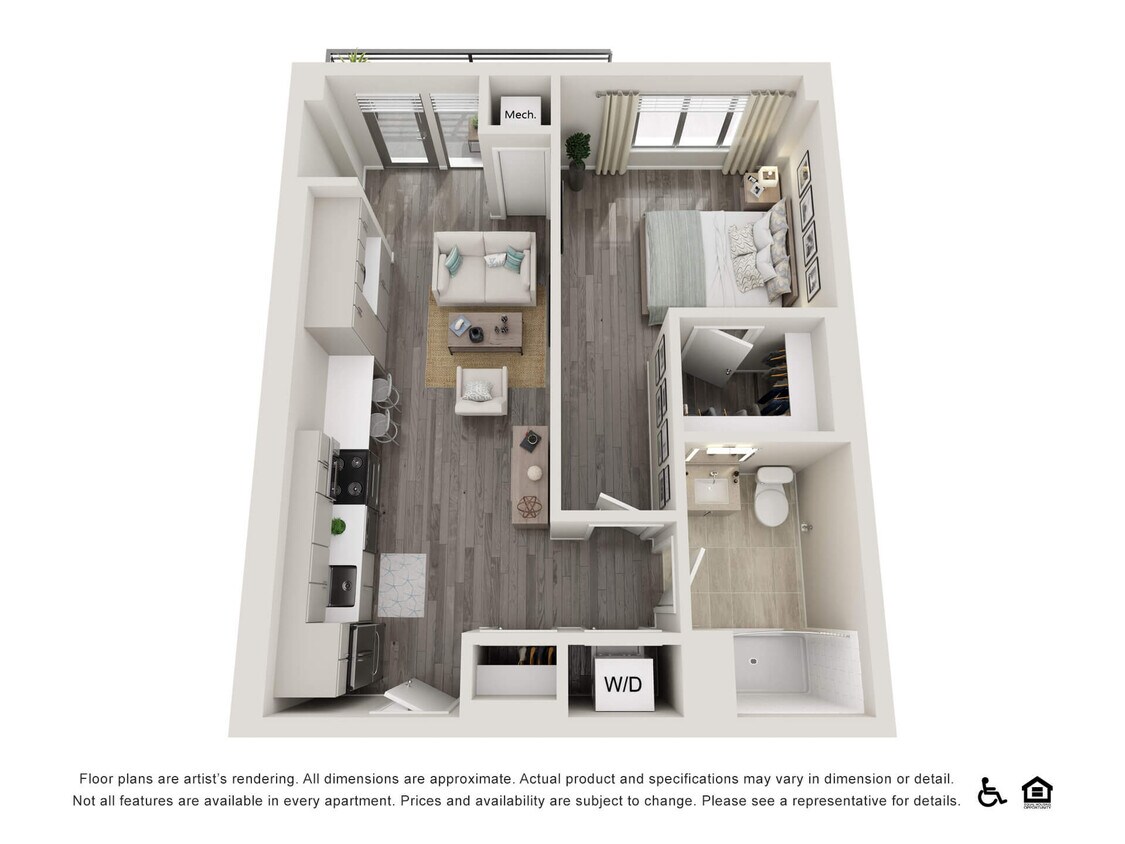 Floor Plan - 1 Bed C