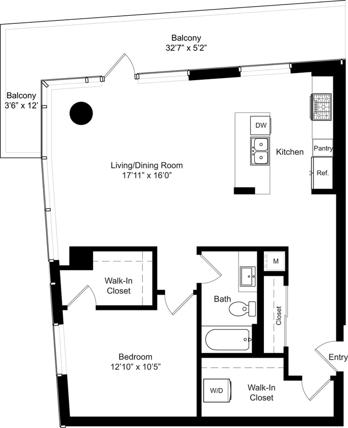 Floor Plan - A19 Living Room Terrace Only