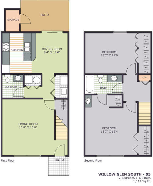 Floor Plan - 2 Bedroom TH