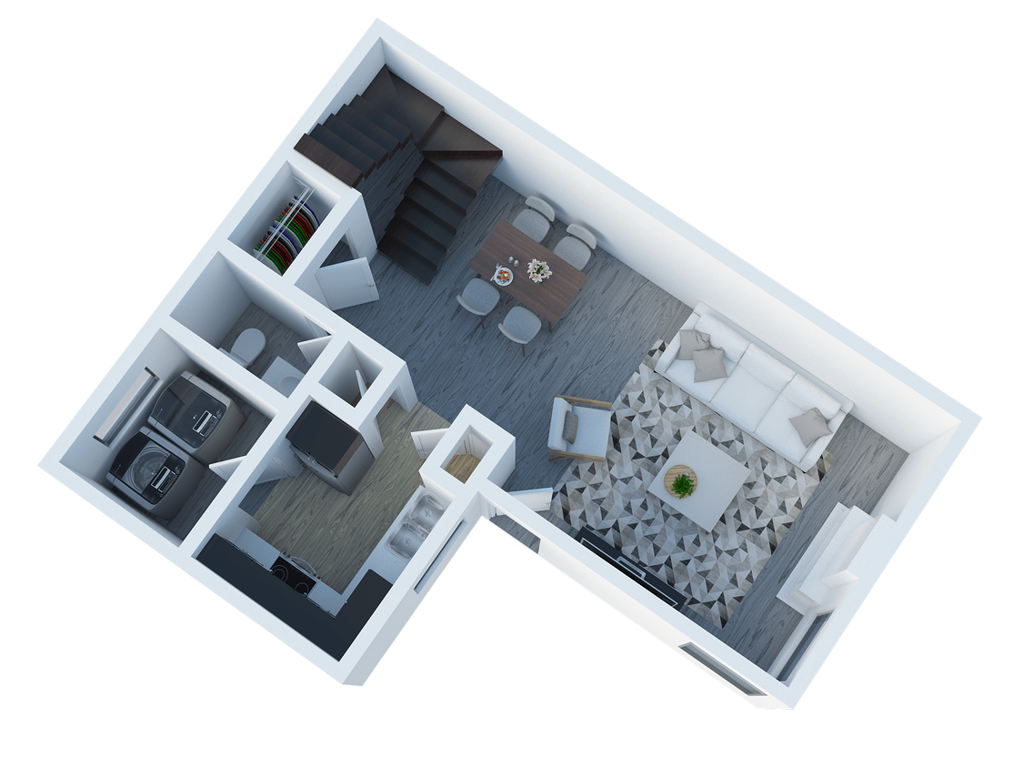 Floor Plan - 2 Bedroom - 2.5 Bath Plan C