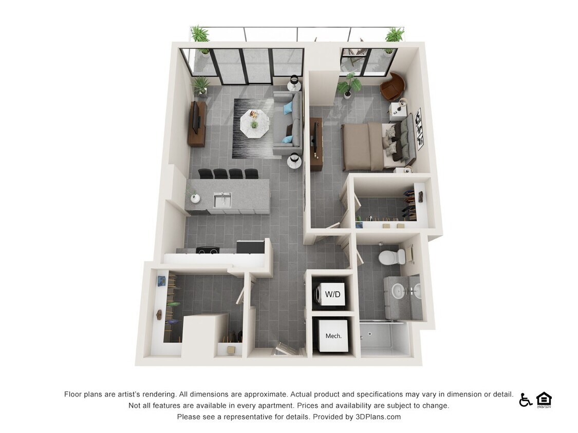 Floor Plan - One Bedroom H