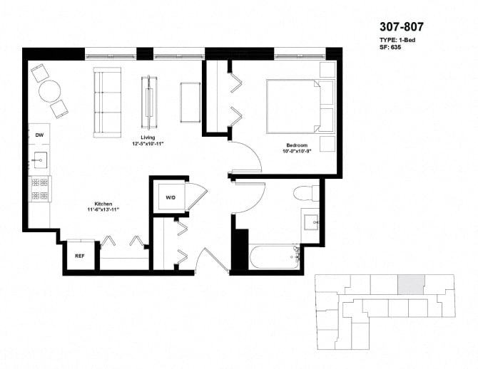 Floor Plan - Units 307 to 807