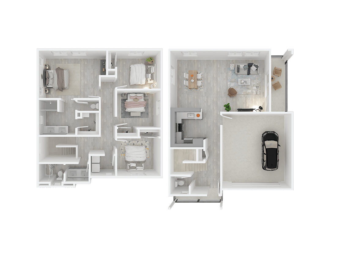 Floor Plan - 4 Bed 2.5 Bath A