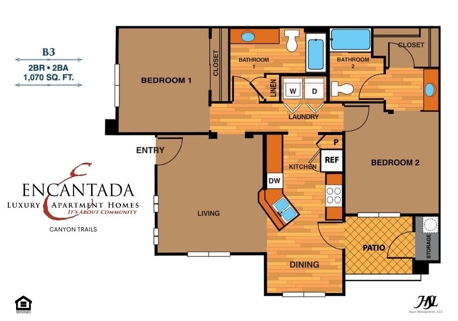 Floor Plan - B3 | Two Bedroom