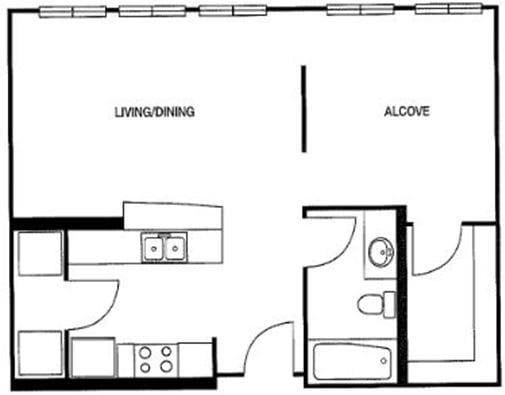 Floor Plan - S11 0 Bed 1 Bath
