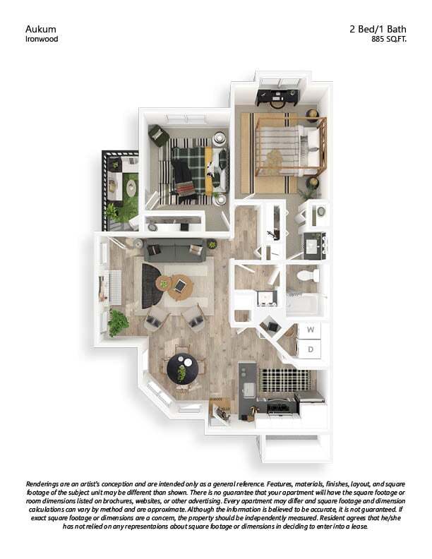 Floor Plan - 2x1 Luxury 