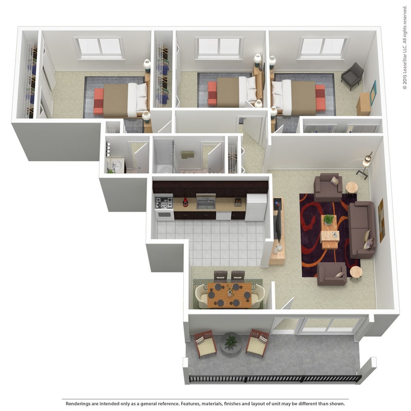 Floor Plan - 3Bedroom  1.5Bathroom